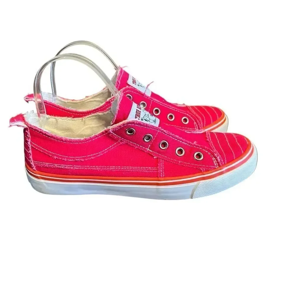 True Religion Korey hot pink fashion chuck style sneakers shoes size 7.5